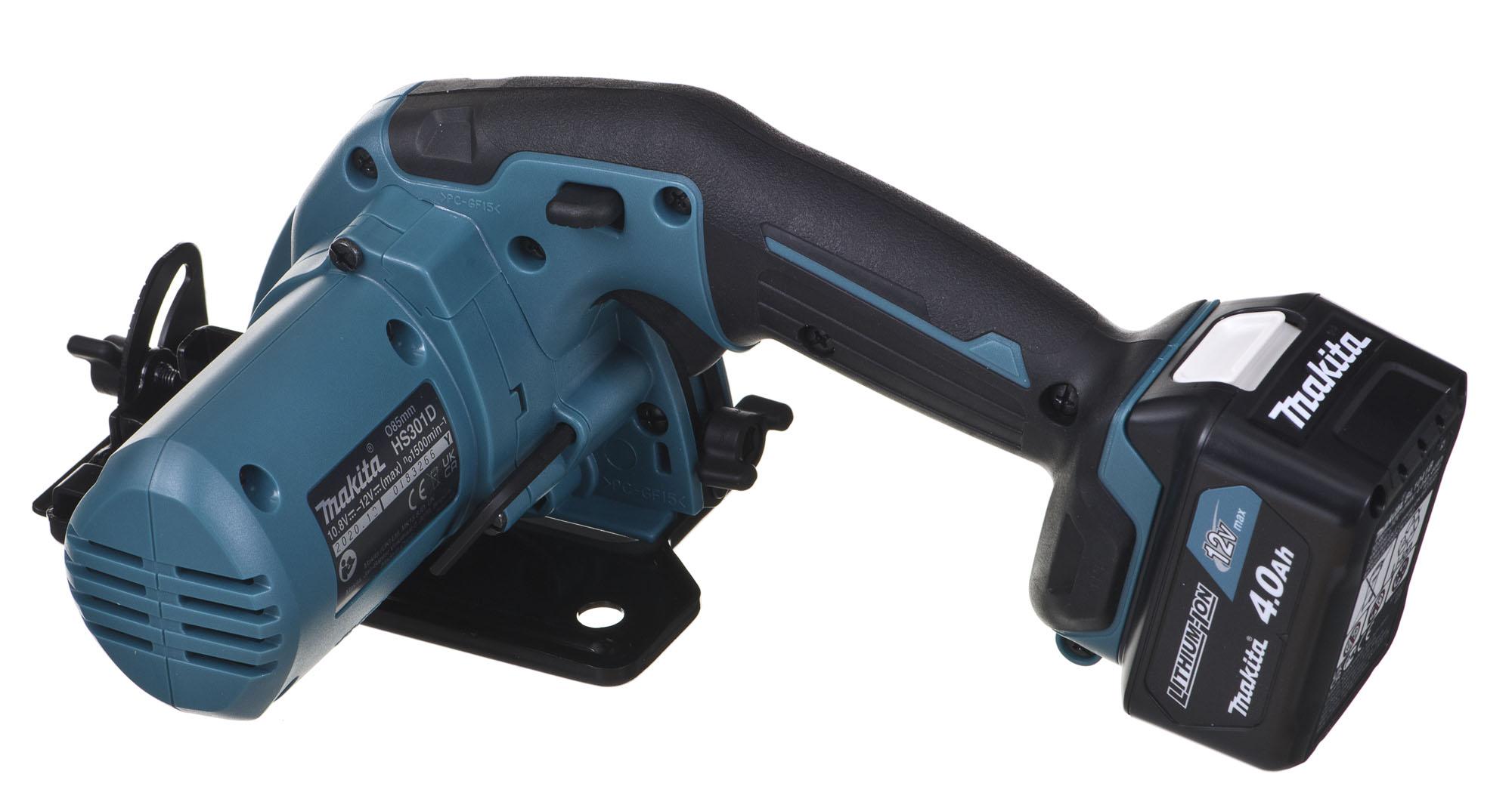 Akumuliatorinis diskinis pjūklas Makita HS301DSME; 12 V; 2x4,0 Ah akum.