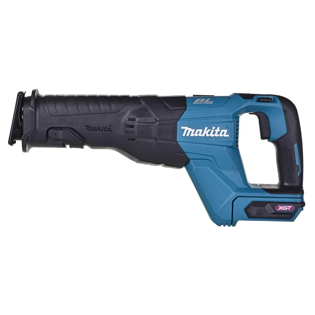 Makita JR001GZ Reciprocating saw XGT, 32mm stroke; 3,54kg; greitas ašmenų keitimas; bešepetėlinis variklis, "Z" versija - komplektuojamas be akumuliatoriaus ir kroviklio