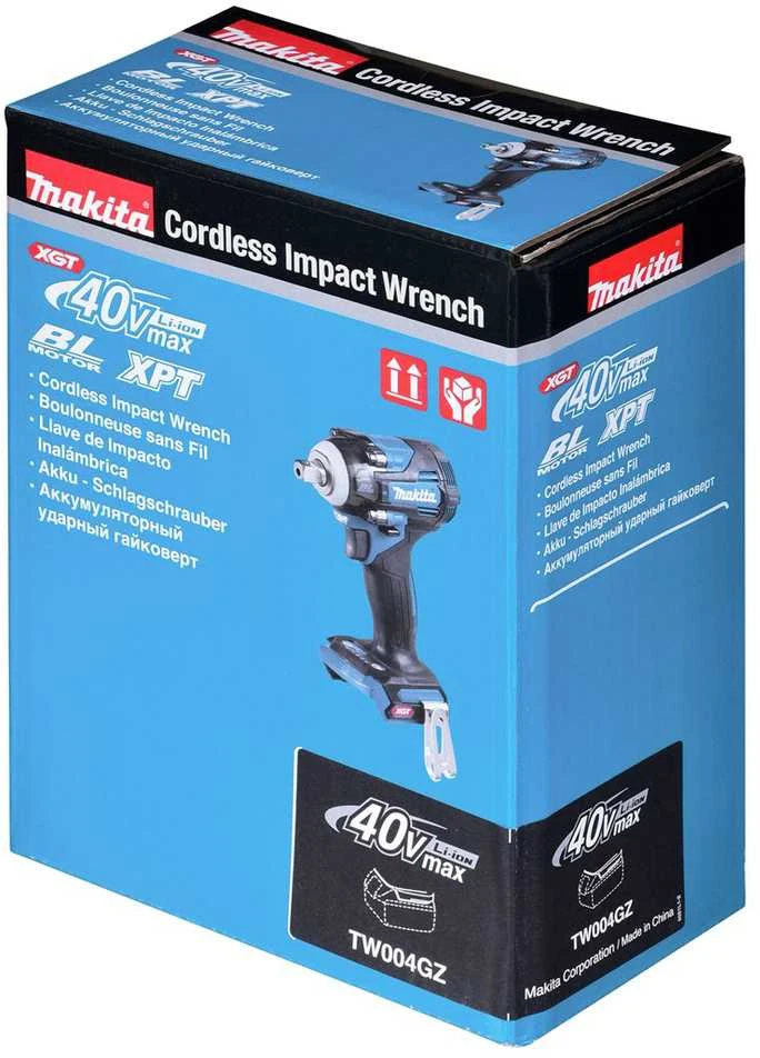 Makita TW004GZ Smūginis veržliasukis XGT, 1/2", 350Nm, 2xLED, bešepetėlinis variklis, "Z" versija - komplektuojamas be akumuliatoriaus ir kroviklio