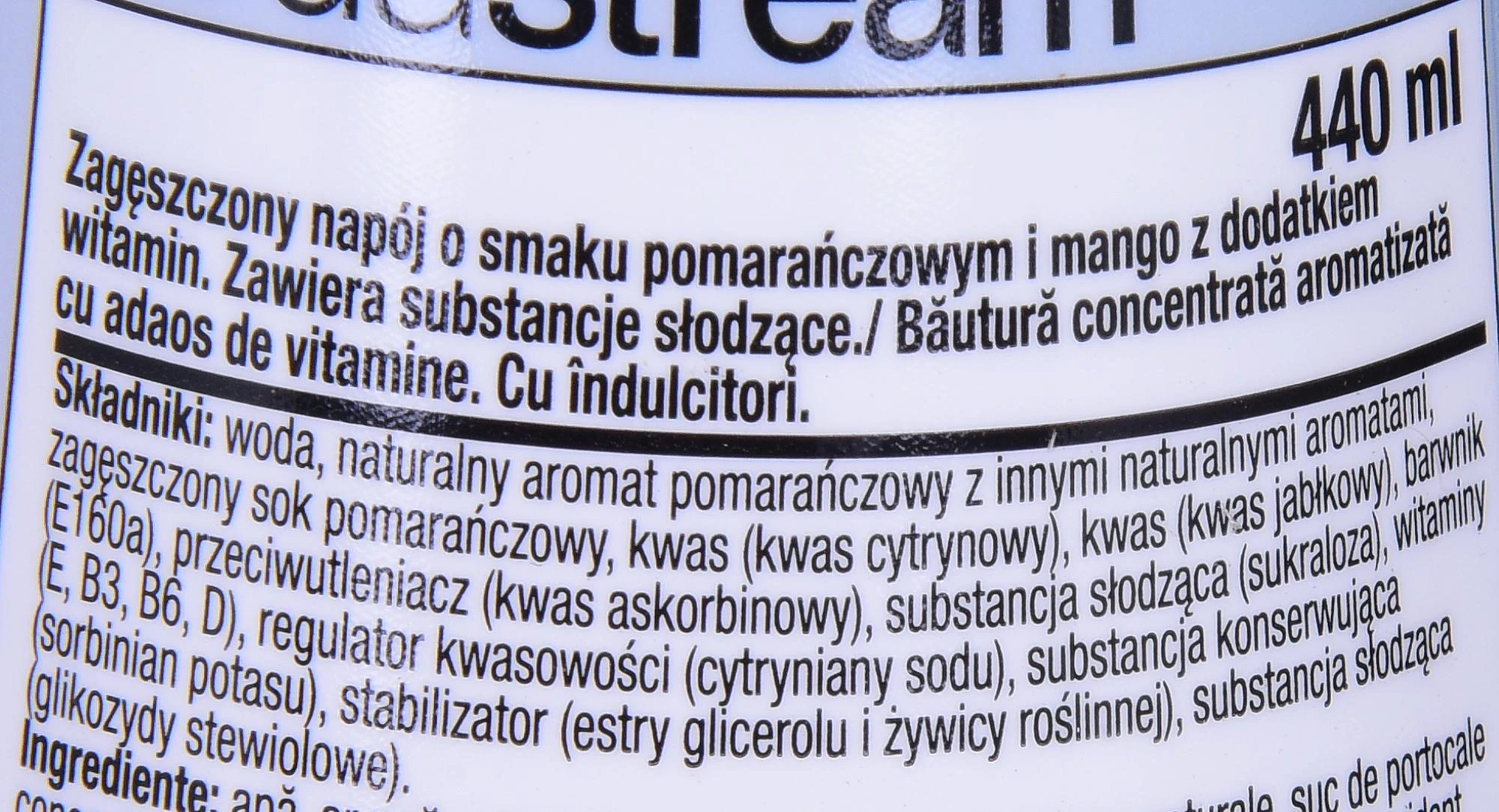 Apelsinų ir mangų skonio SodaStream Zero Orange Mango sirupas, 440ml