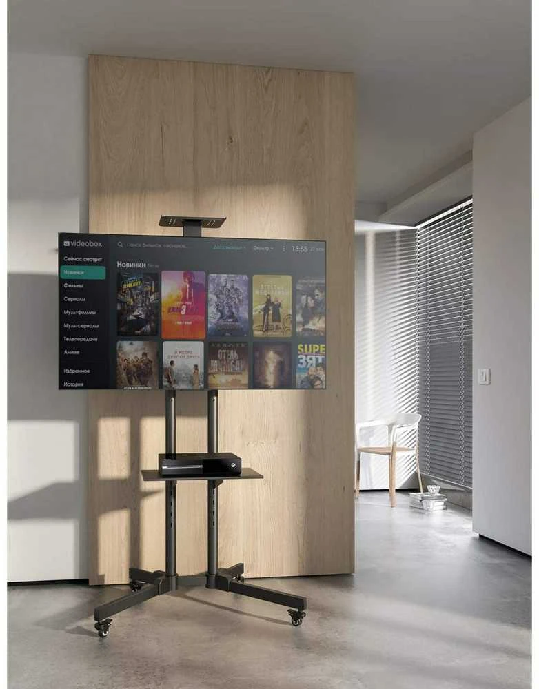 Manhattan 461238 monitoriaus laikiklis arba stovas 177,8 cm (70") Juoda