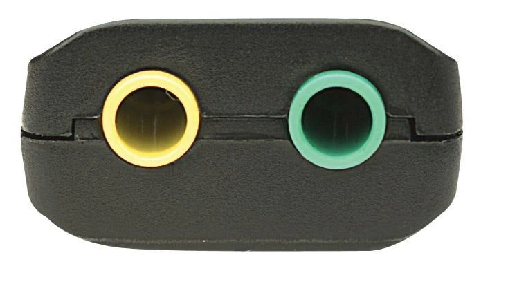 Intracom MANHATTAN Hi-Speed USB 3-D garso adapteris su mikrofono įvesties ir garso išvesties jungtimi per bet kurį USB prievadą 3D ir virtualų 5.1 erdvinį garsą