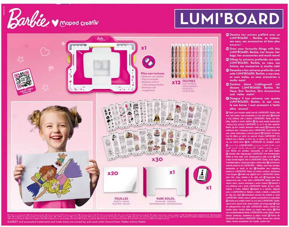 Maped Barbie apšviesta kūrybinė lenta