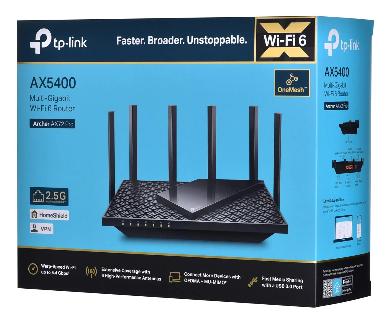 Belaidis maršrutizatorius|TP-LINK|Belaidis maršrutizatorius|5400 Mbps|Wi-Fi 6|IEEE 802.11a|IEEE 802.11 b/g|IEEE 802.11n|