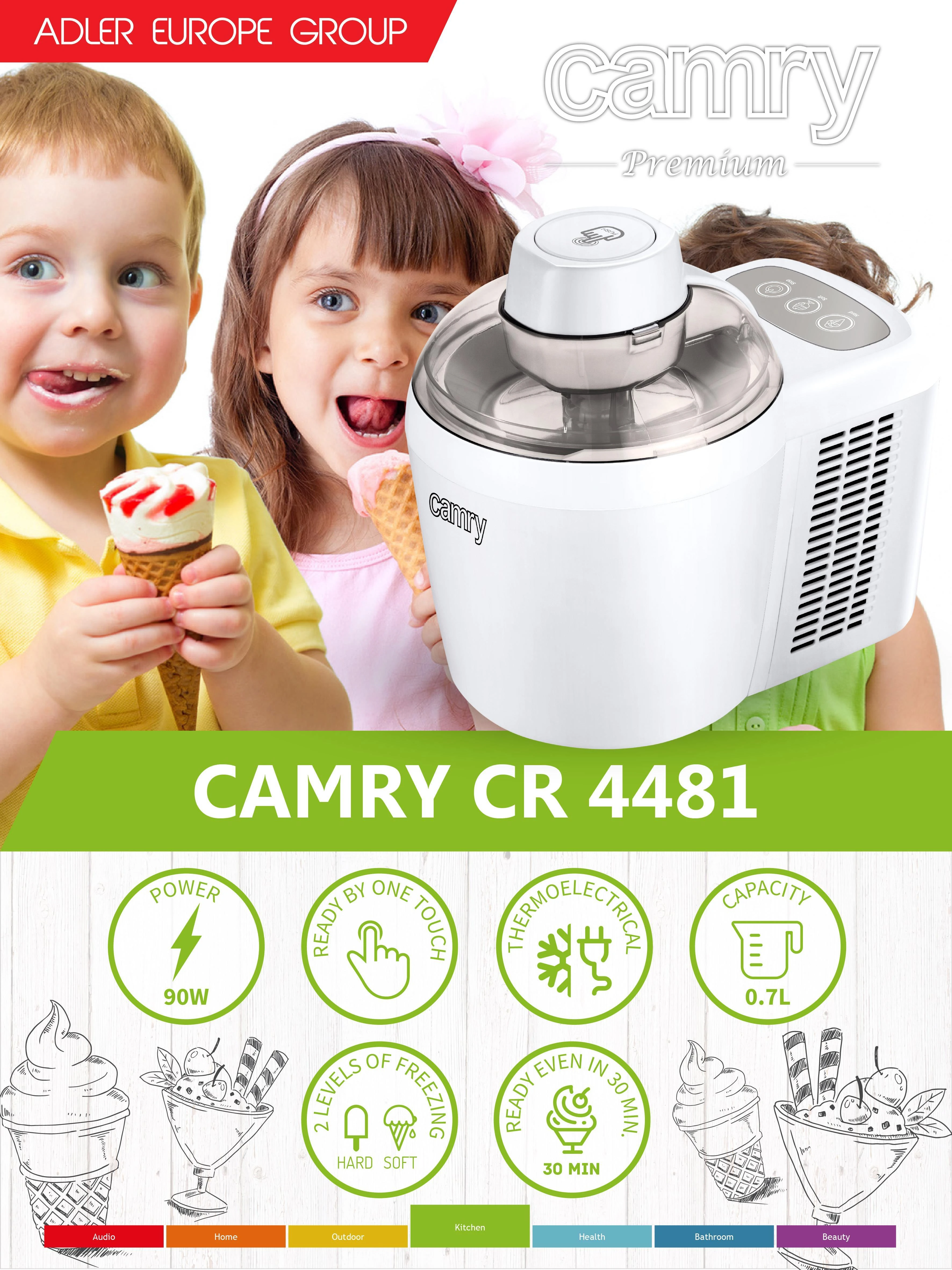 Adler Camry Ledų gaminimo aparatas CR 4481