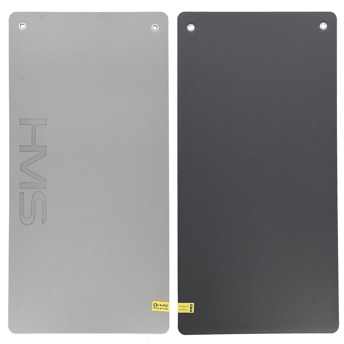 Treniruočių kilimėlis HMS Premium MFK07 šviesiai pilkas-juodas, 120x60cm, EVA 15mm