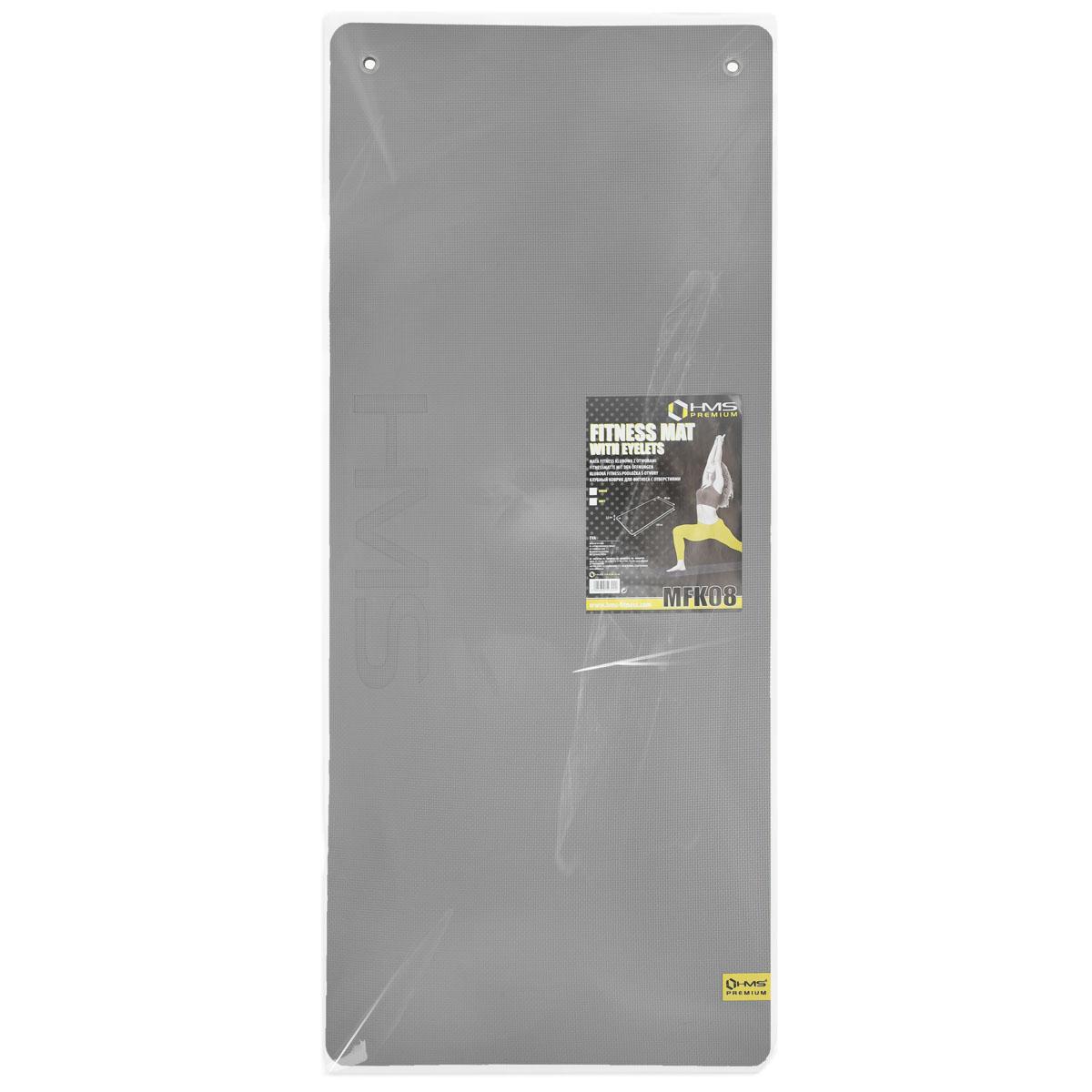 Treniruočių kilimėlis HMS Premium MFK08, 140x60cm, pilkas-juodas