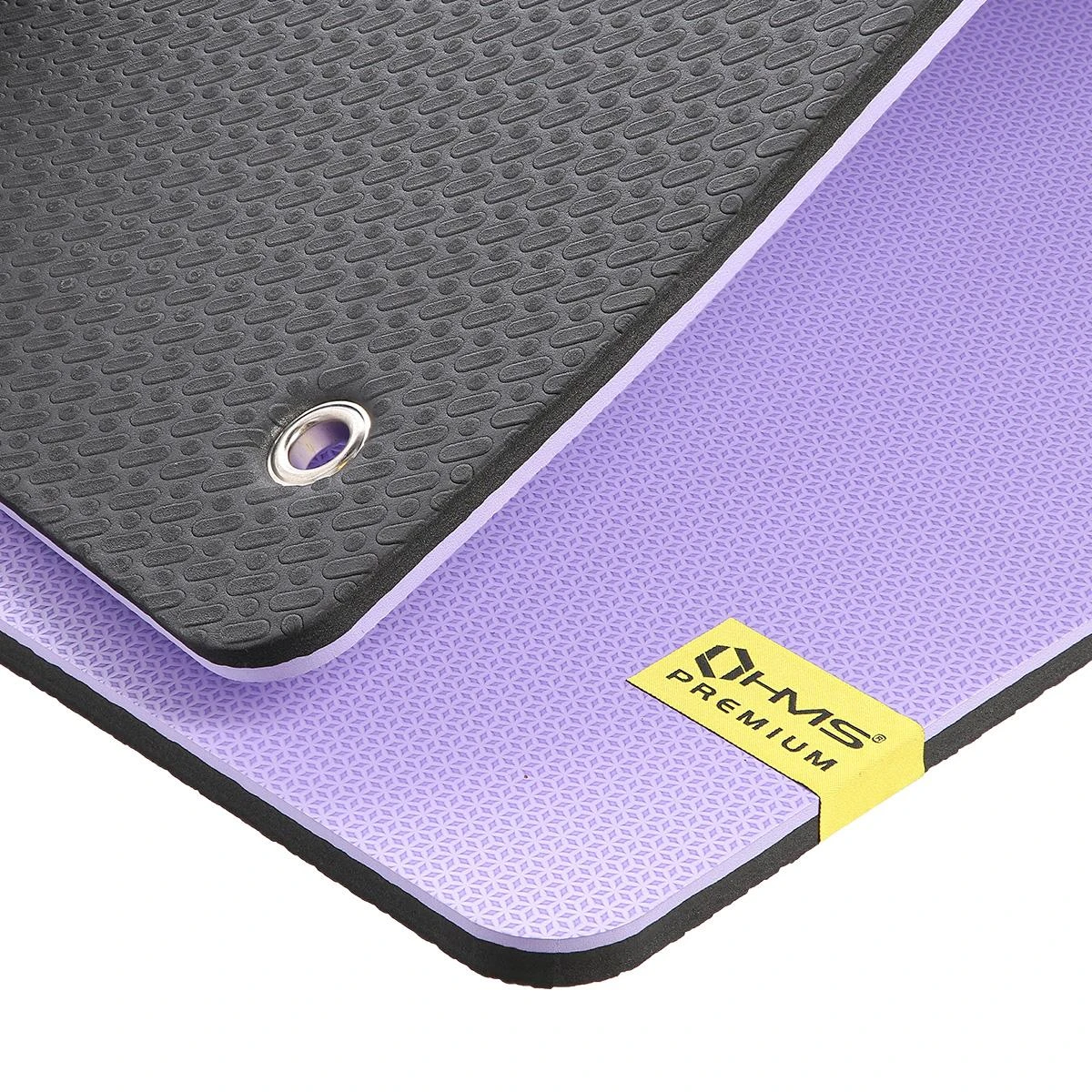 Treniruočių kilimėlis HMS Premium MFK07, violetinis-juodas, 120x60cm, EVA 15mm
