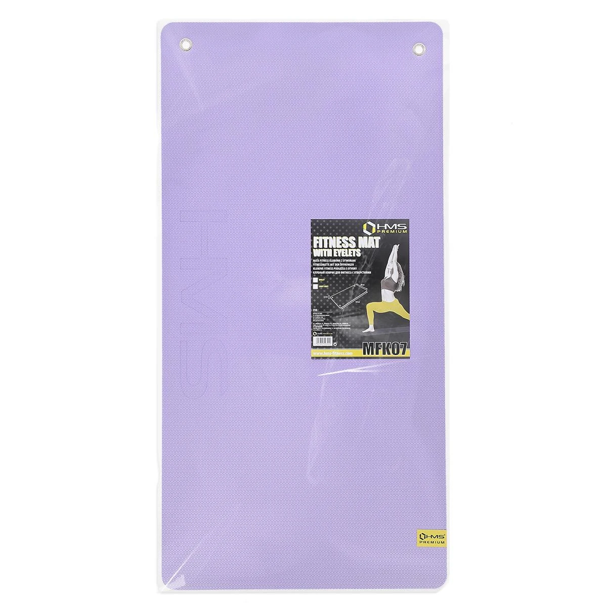 Treniruočių kilimėlis HMS Premium MFK07, violetinis-juodas, 120x60cm, EVA 15mm