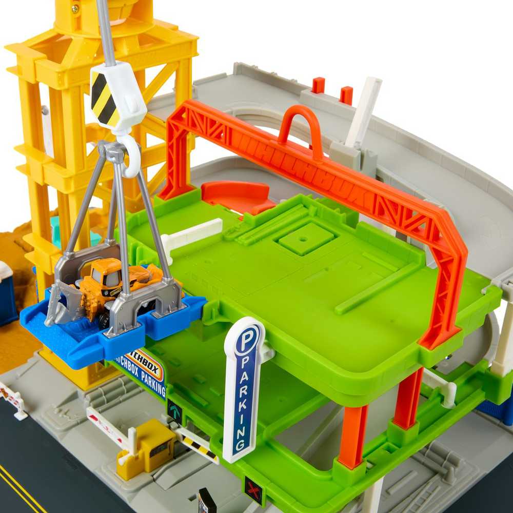 Mattel „Matchbox“ rinkinys „Statybų aikštelė su dideliu kranu“
