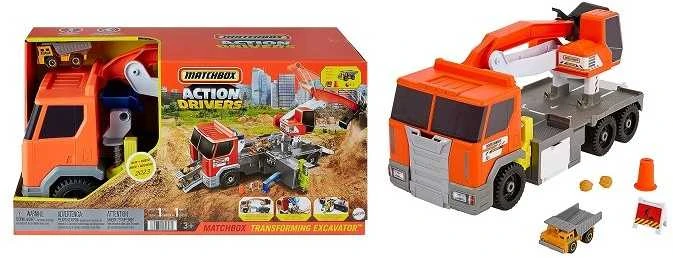 Mattel Žaislinė ekskavatoriaus sunkvežimio mašina Matchbox 1:64