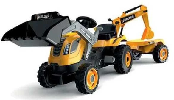 Smoby Builder Max Pedal traktorius su priekaba