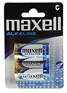 Maxell LR14 C tipo šarminės baterijos pakuotėje