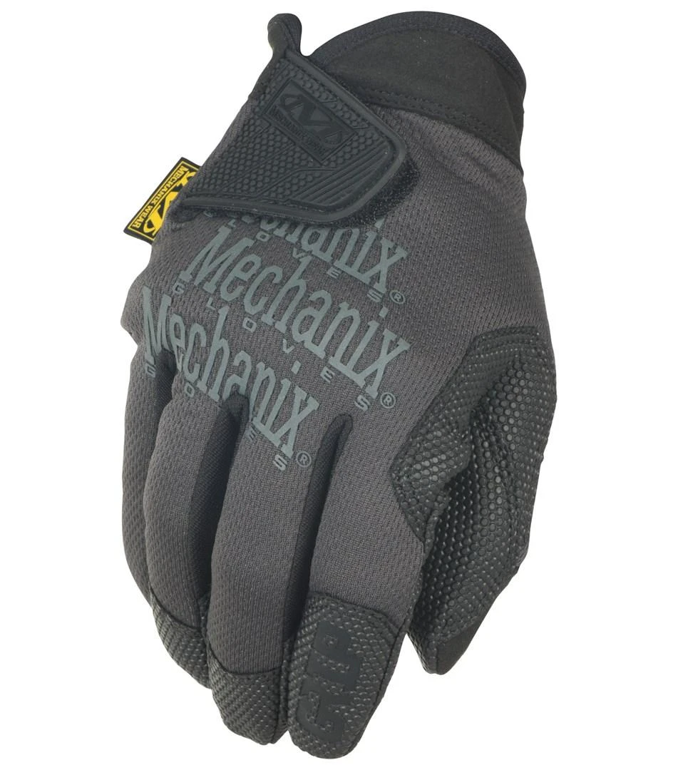 Mechanix Wear Pirštinės Mechanix Specialty Grip juodos/pilkos L dydis. Velcro, gumuotas delnas, Trek Dry