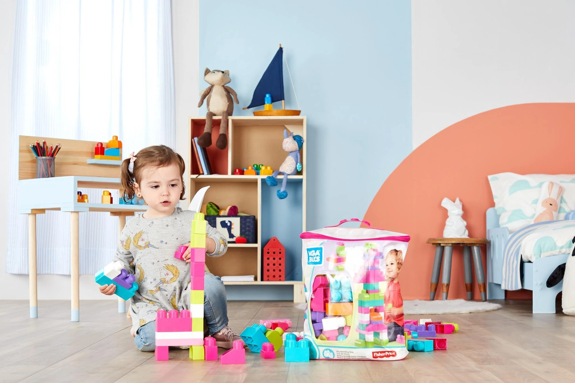 Kaladėlių rinkinys MEGA BLOKS CYP67 (60 detalių), atsitiktinis variantas