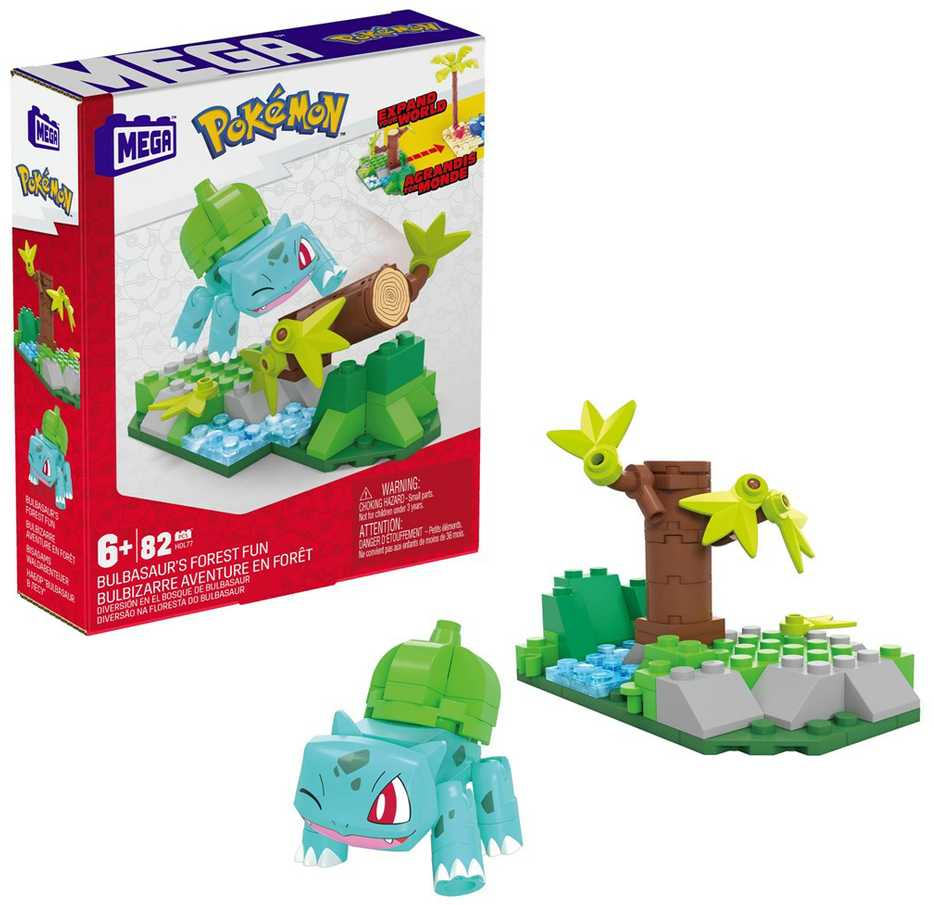 Mattel Mega Construx Blocks Pokemon Bulbasaur Forest Fun
