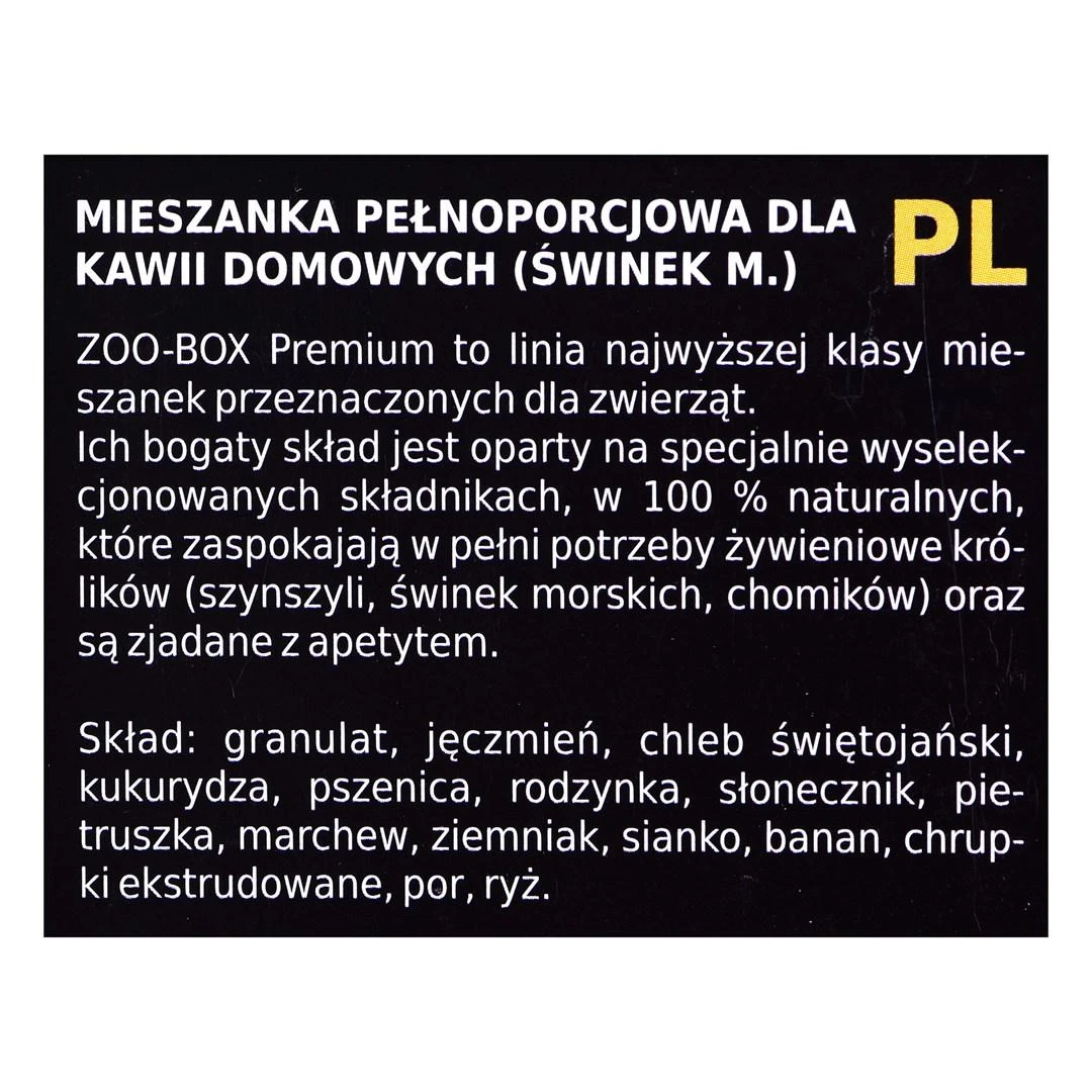 Pašaras jūrų kiaulytėms Megan Zoo-Box, 550 gr