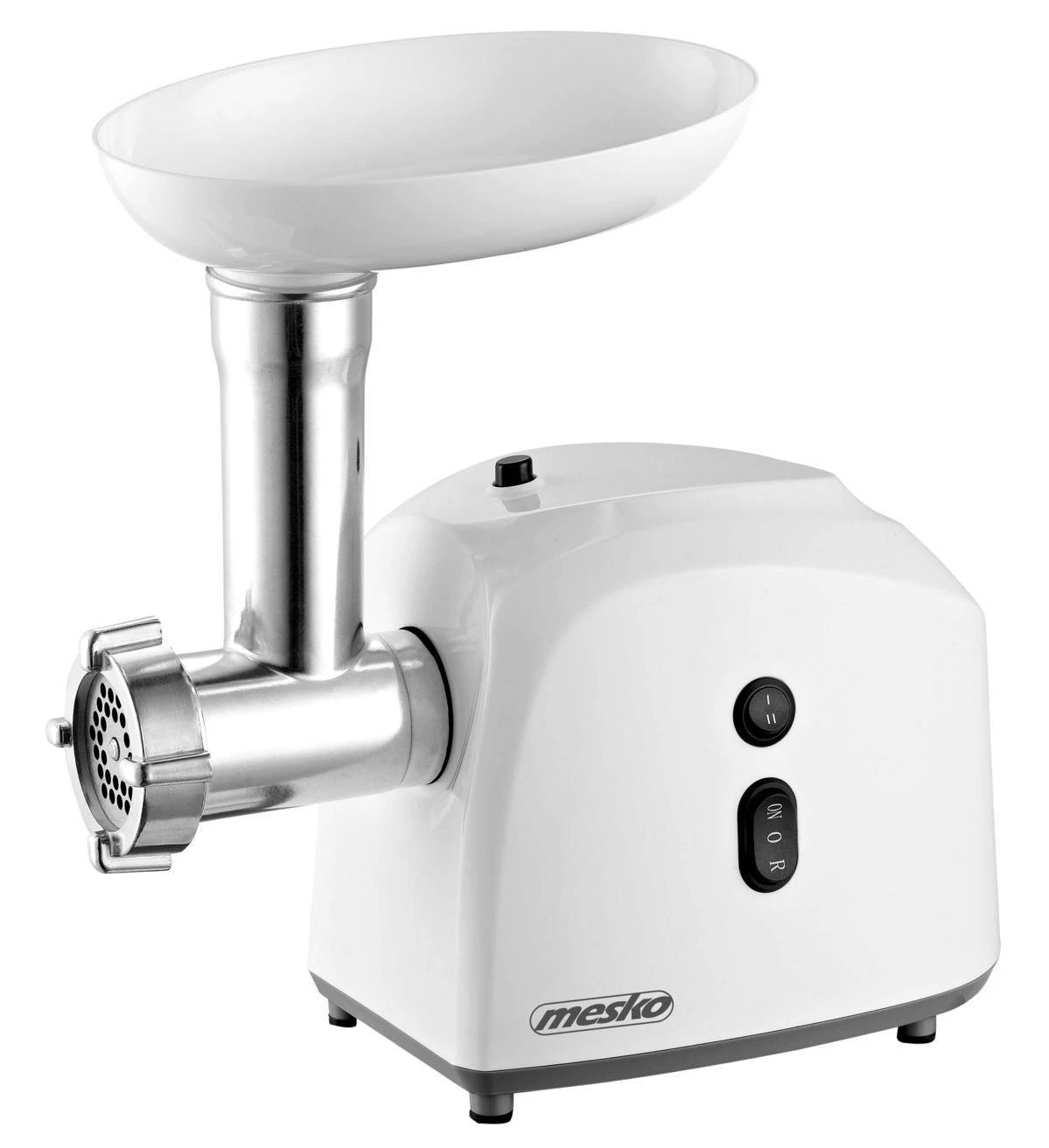 Mėsmalė Mesko | Mesko MS 4805 | Baltas | Middle size sieve, mince sieve, poppy sieve, plunger, sausage filler, kibbe attachment