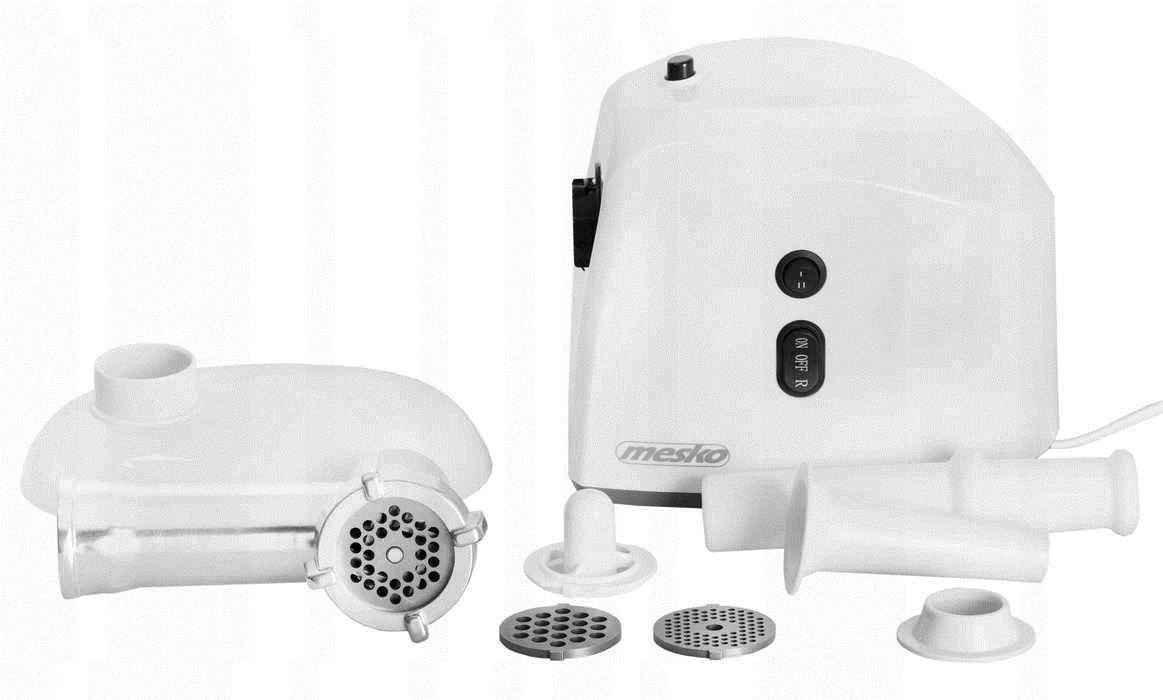 Mėsmalė Mesko | Mesko MS 4805 | Baltas | Middle size sieve, mince sieve, poppy sieve, plunger, sausage filler, kibbe attachment