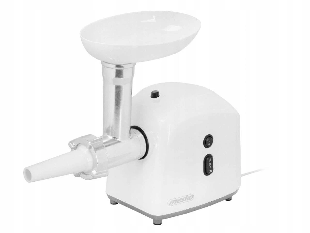 Mėsmalė Mesko | Mesko MS 4805 | Baltas | Middle size sieve, mince sieve, poppy sieve, plunger, sausage filler, kibbe attachment