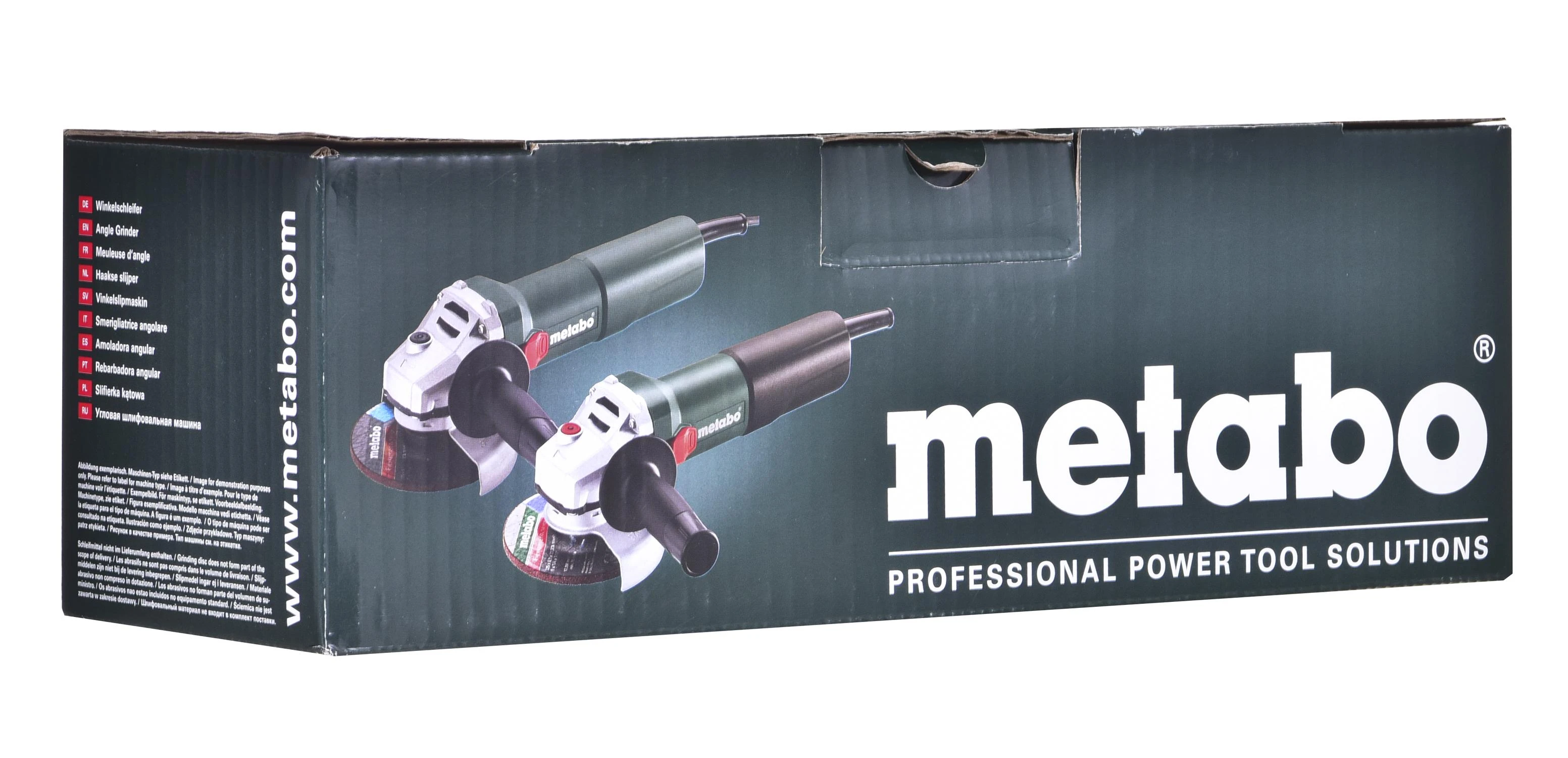 Metabo kampinis šlifuoklis WEV 850, 850W, 125 mm, sūkių reguliavimas