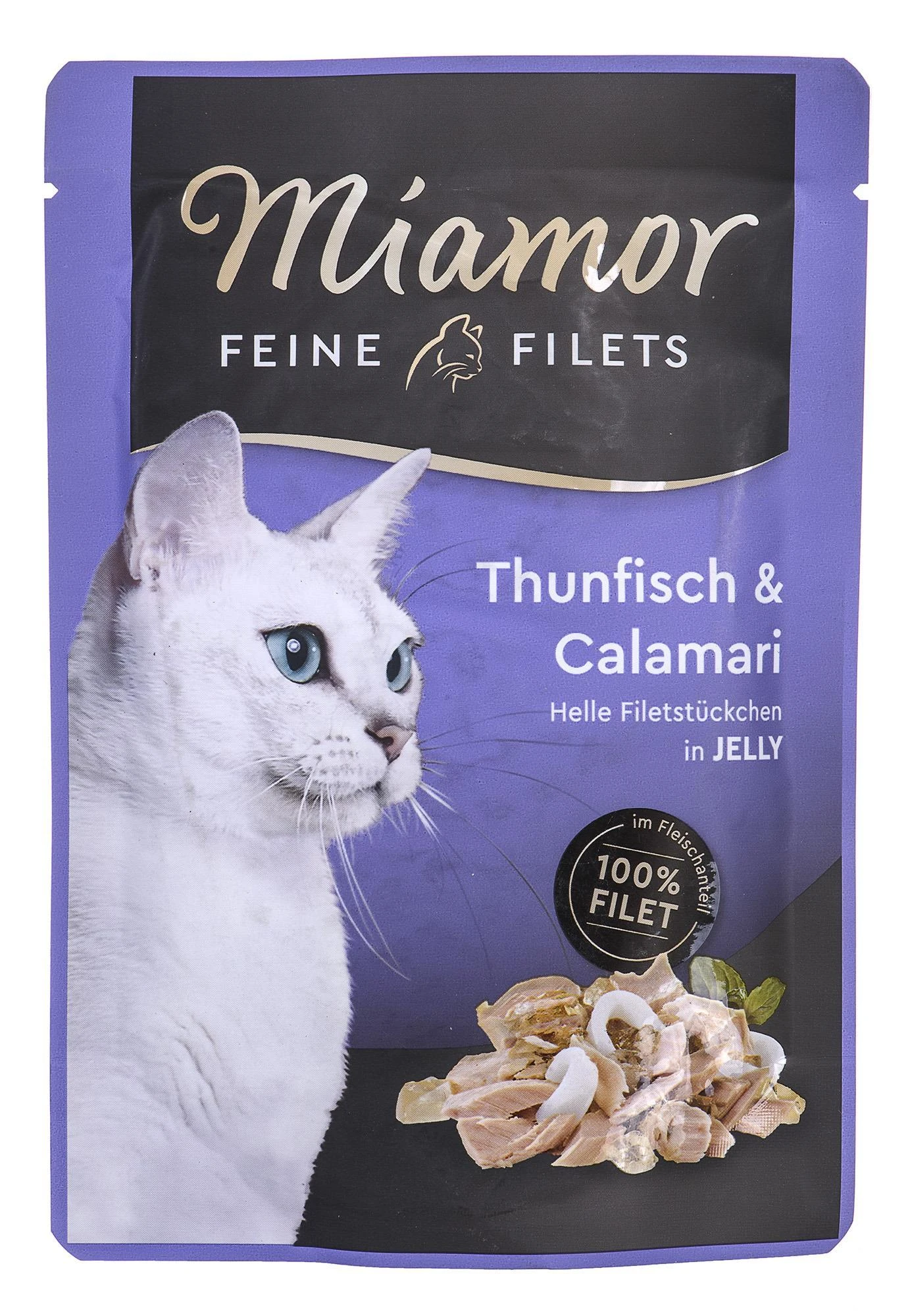 MIAMOR Feine Filets Tunas su kalmarais - šlapias kačių maistas - 100g