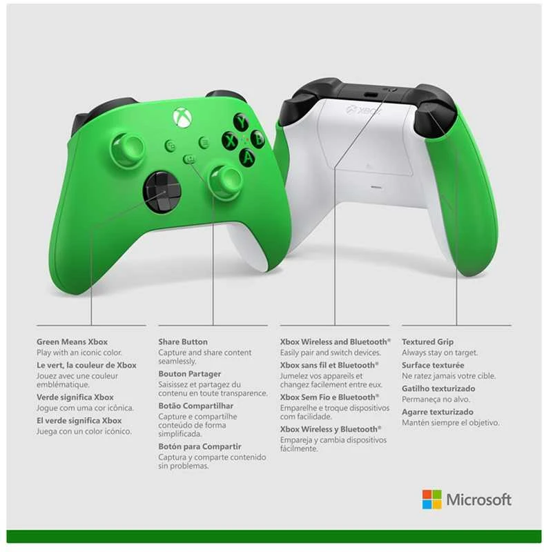 Žaidimų pultas Microsoft Xbox Series Wireless Controller, Žalios spalvos