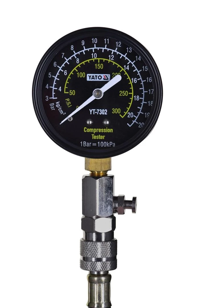 YATO KOMPRESINIS SLĖGIMO MATUOKLIS + ADAPTERIS 7302