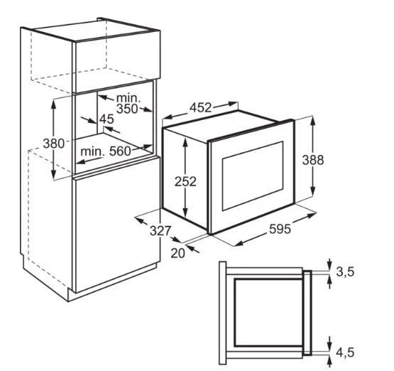 Įmontuojama mikrobangų krosnelė Electrolux LMS2203EMX
