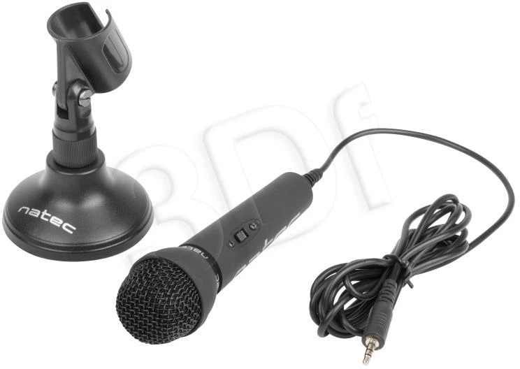 NATEC NMI-0776 mikrofono papildiklis Juodas mini lizdas 3,5 mm žemo triukšmo visaekcinis mikrofonas