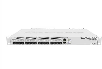 Šakotuvas „MikroTik“ | Debesijos pagrindinis komutatorius CRS317-1G-16S+RM | Valdomas 3 lygio | Montuojamas į stelažą | Gigabito Ethernet (varinis) jungčių kiekis: 1 | SFP+ jungčių kiekis: 16 | 12 mėn.