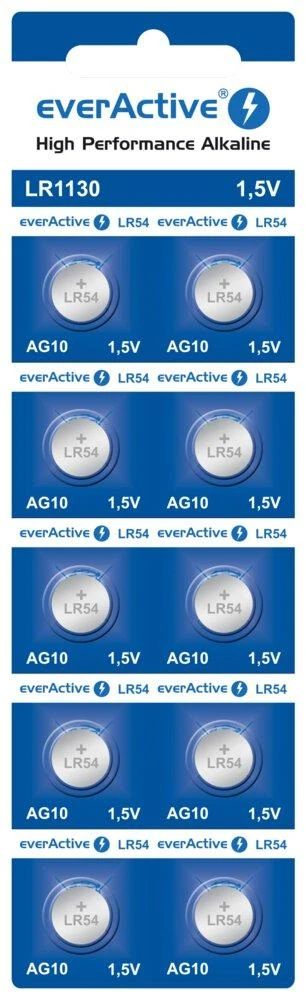everActive LR1130 AG10 baterijos 10 vnt