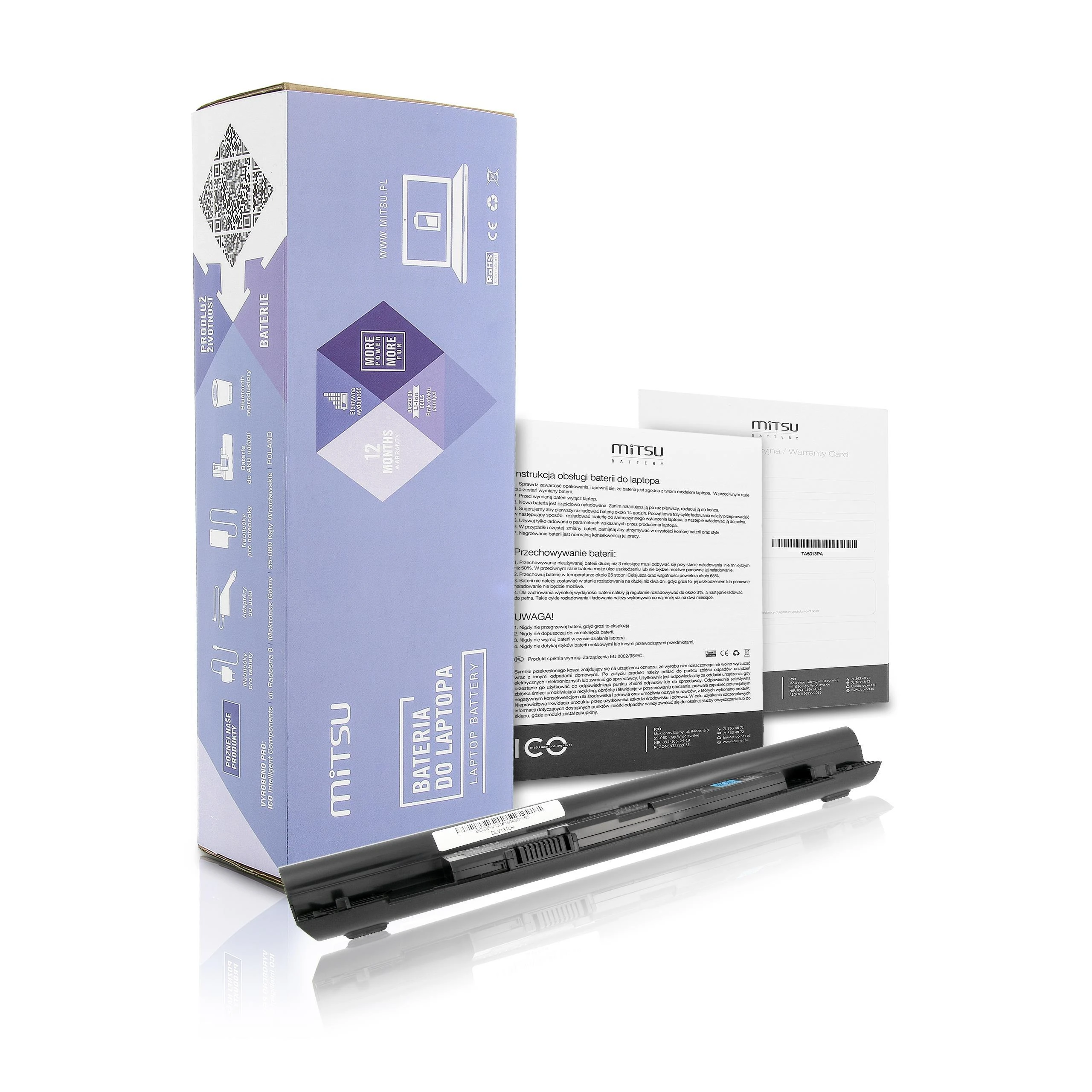 Nezatříděno „Mitsu do Dell Inspiron 13Z, 14Z“, „Vostro V131“ 4400 mAh (49 Wh) 10,8–11,1 volto
