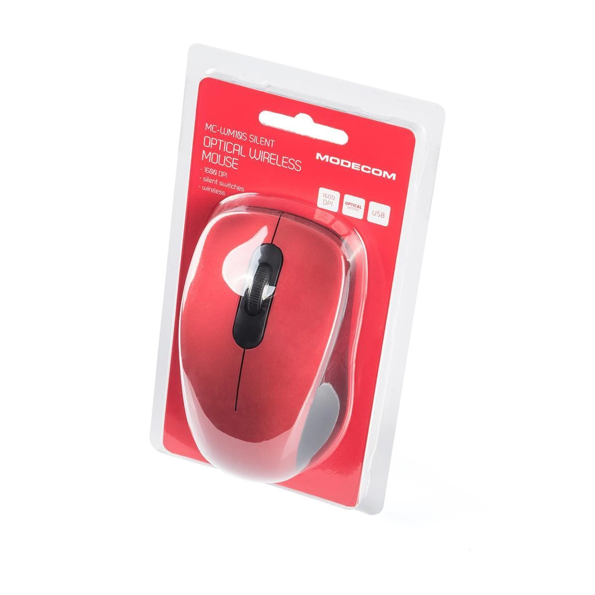 Pelė Modecom MC-WM10S Silent red