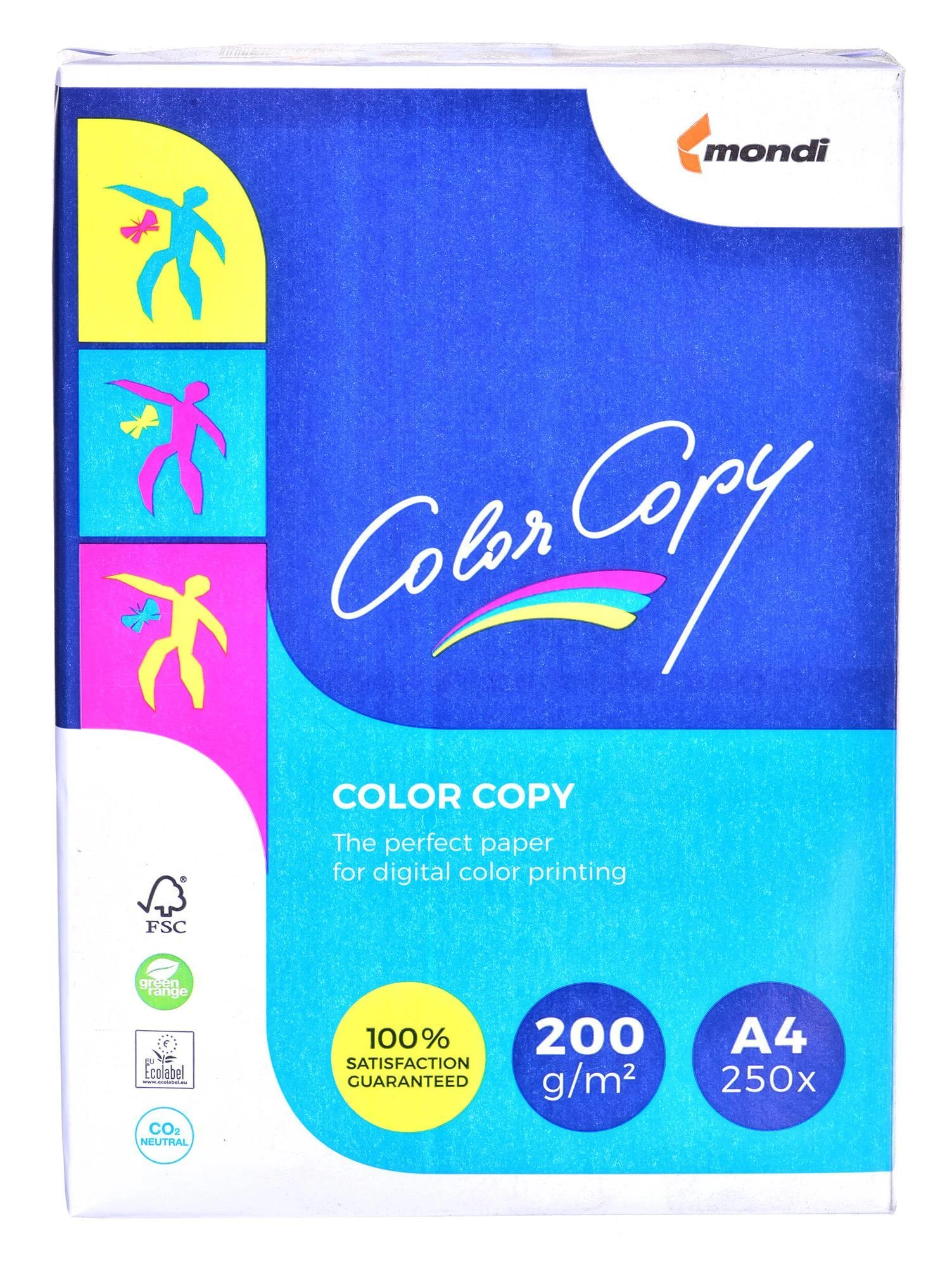 Igepa Spausdinimo Popierius - Mondi Color Copy A4 200g/m² 250 Lapų Satino Balta