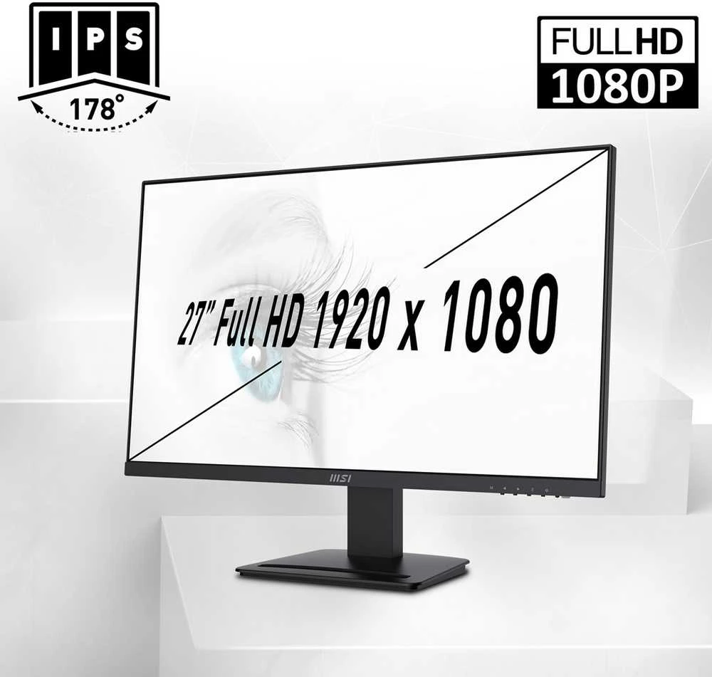 Monitorius MSI PRO MP273A 27" / FHD / 100Hz / 1ms (MPRT) juodos spalvos