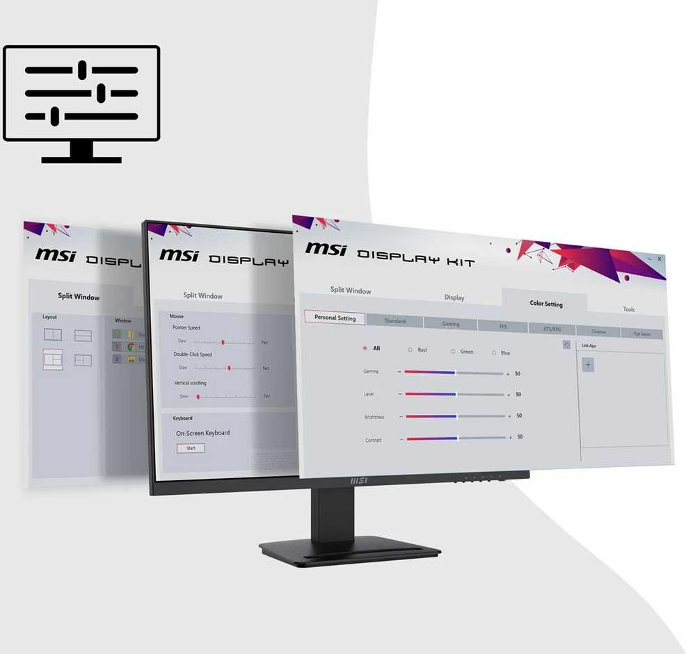 Monitorius MSI PRO MP273A 27" / FHD / 100Hz / 1ms (MPRT) juodos spalvos