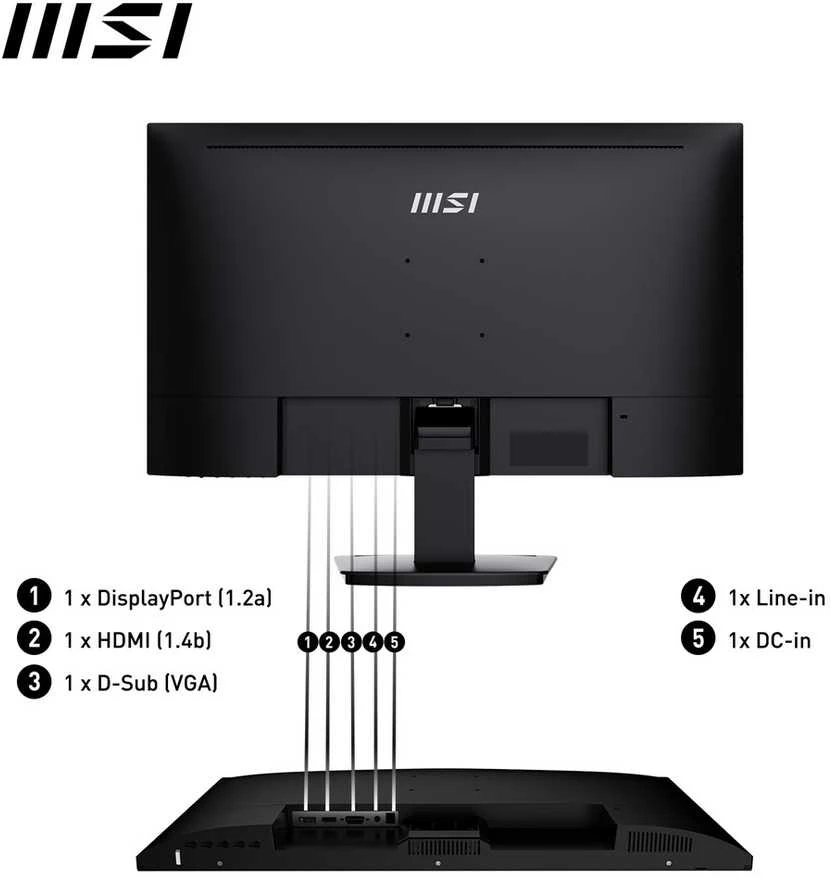 Monitorius MSI PRO MP273A 27" / FHD / 100Hz / 1ms (MPRT) juodos spalvos