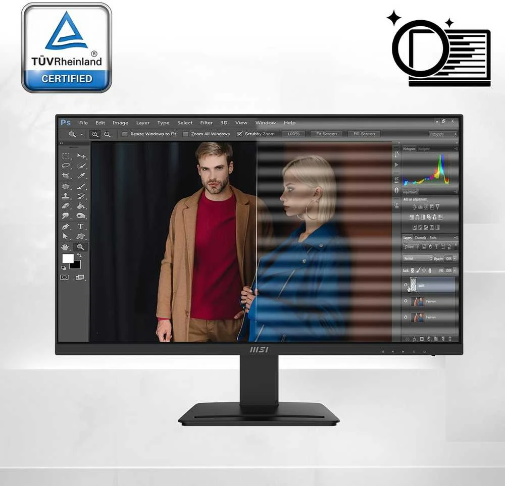 Monitorius MSI PRO MP273A 27" / FHD / 100Hz / 1ms (MPRT) juodos spalvos