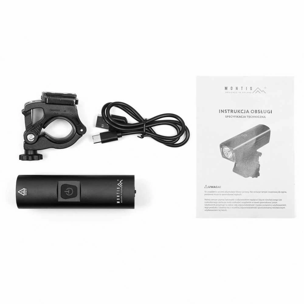 Montis LED priekinis dviračio žibintas MT109 Priekinis apšvietimas 1300 lm