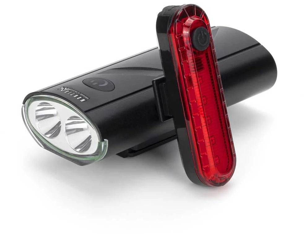 Montis Rinkinys baterinis LED dviračio žibintas MT107 Galinis apšvietimas + Priekinis apšvietimas (rinkinys) 270 lm