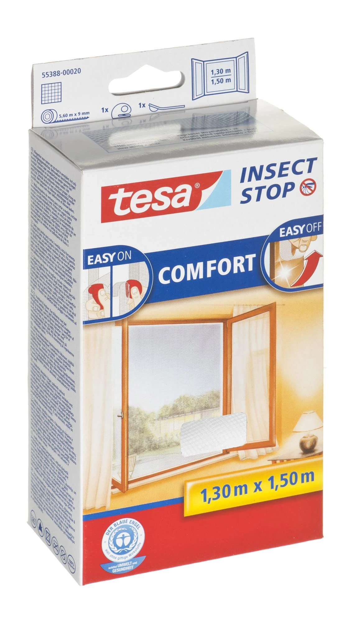 TESA TINKLELIS NUO UODŲ LANGAMS Baltas 1,3 x 1,5m COMFORT