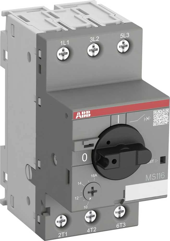 ABB variklio grandinės pertraukiklis MS116-2.5 3P 2.5A 1SAM250000R1007