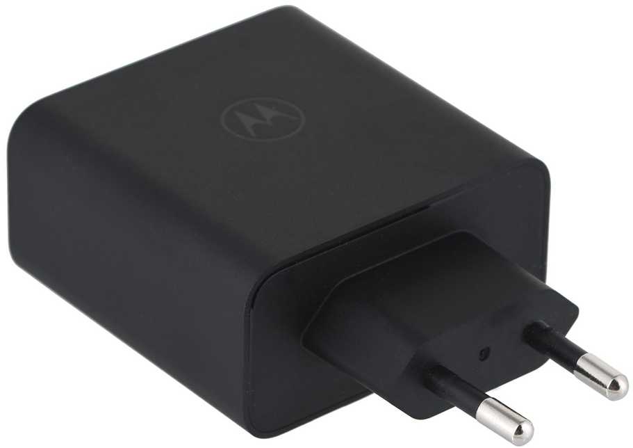 Motorola TurboPower kelioninis įkroviklis USB-C 125W su USB-C/USB-C kabeliu juodos spalvos