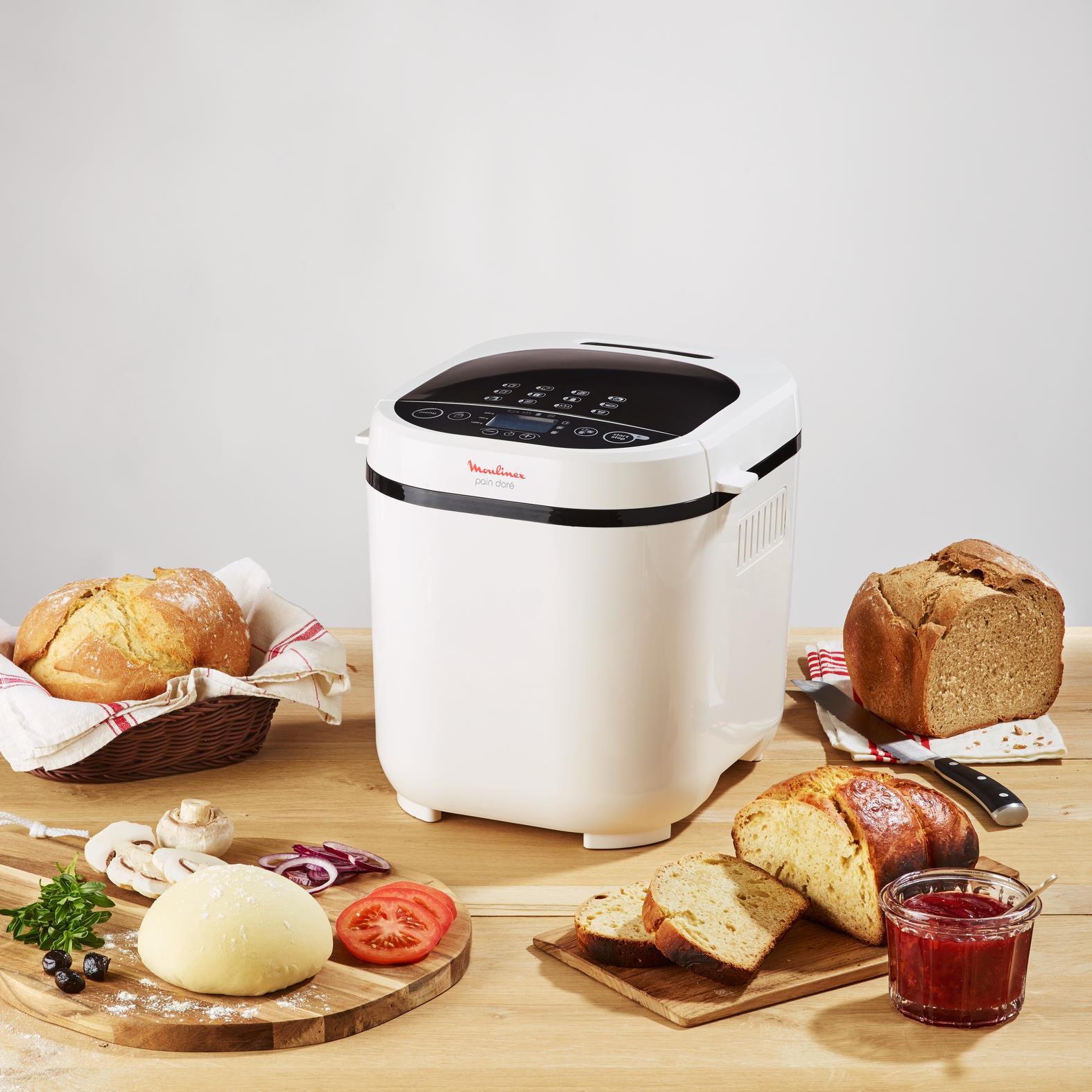 Duonkepė Moulinex duonos kepimo aparatas 720 W, 31 x 29 x 29 cm, 15 programų, OW210130