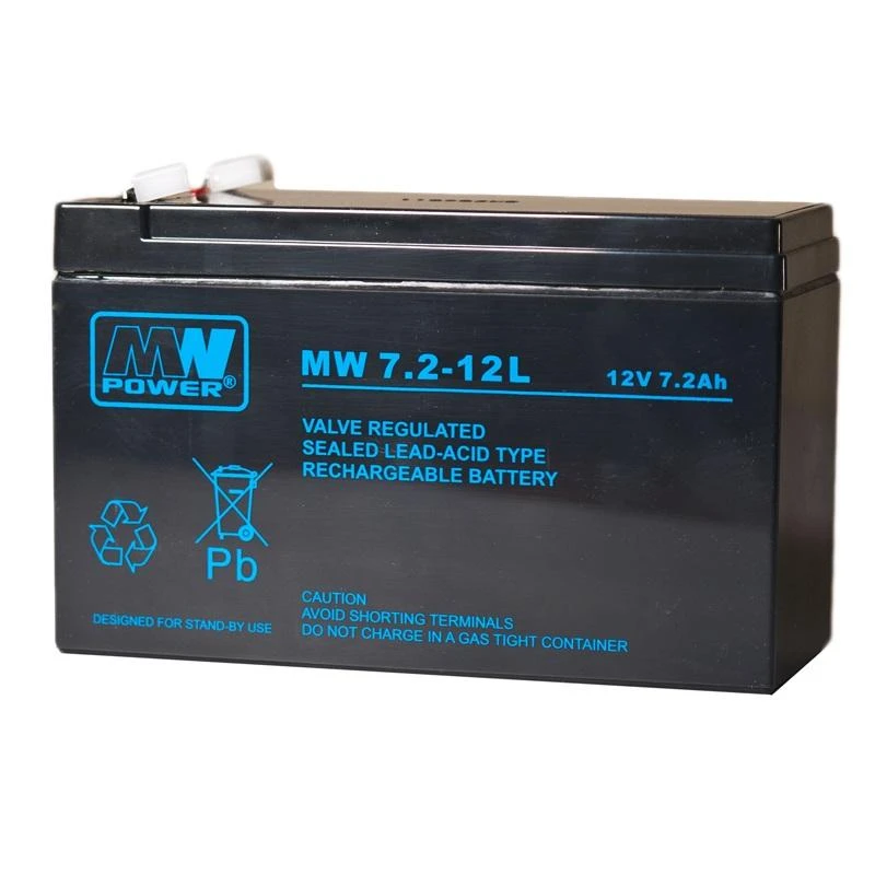 Mw Power MWPower MW 12V 7Ah F2(250) AGM akumuliatorius, 6-9 metai