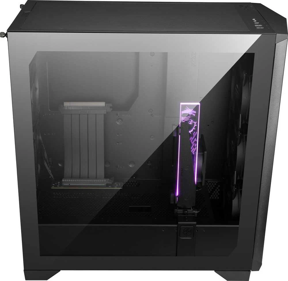 MSI | Kompiuterio korpusas | MPG GUNGNIR 300P AIRFLOW | Šoninis langas | Juodas | Vidutinio dydžio bokštas | ATX