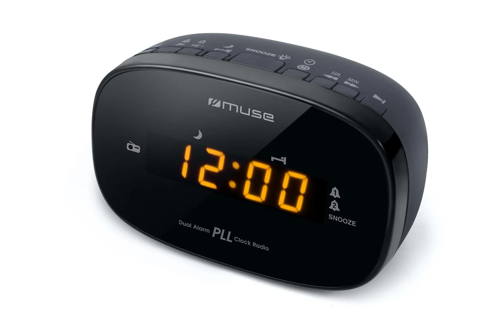 Muse Mūza | Laikrodžių radijas PLL | M-150CR | Signalizacijos funkcija | Juodas