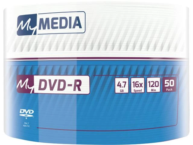 Verbatim 1x50 MyMedia DVD-R 4,7GB 16x Speed matt sidabrinis Wrap