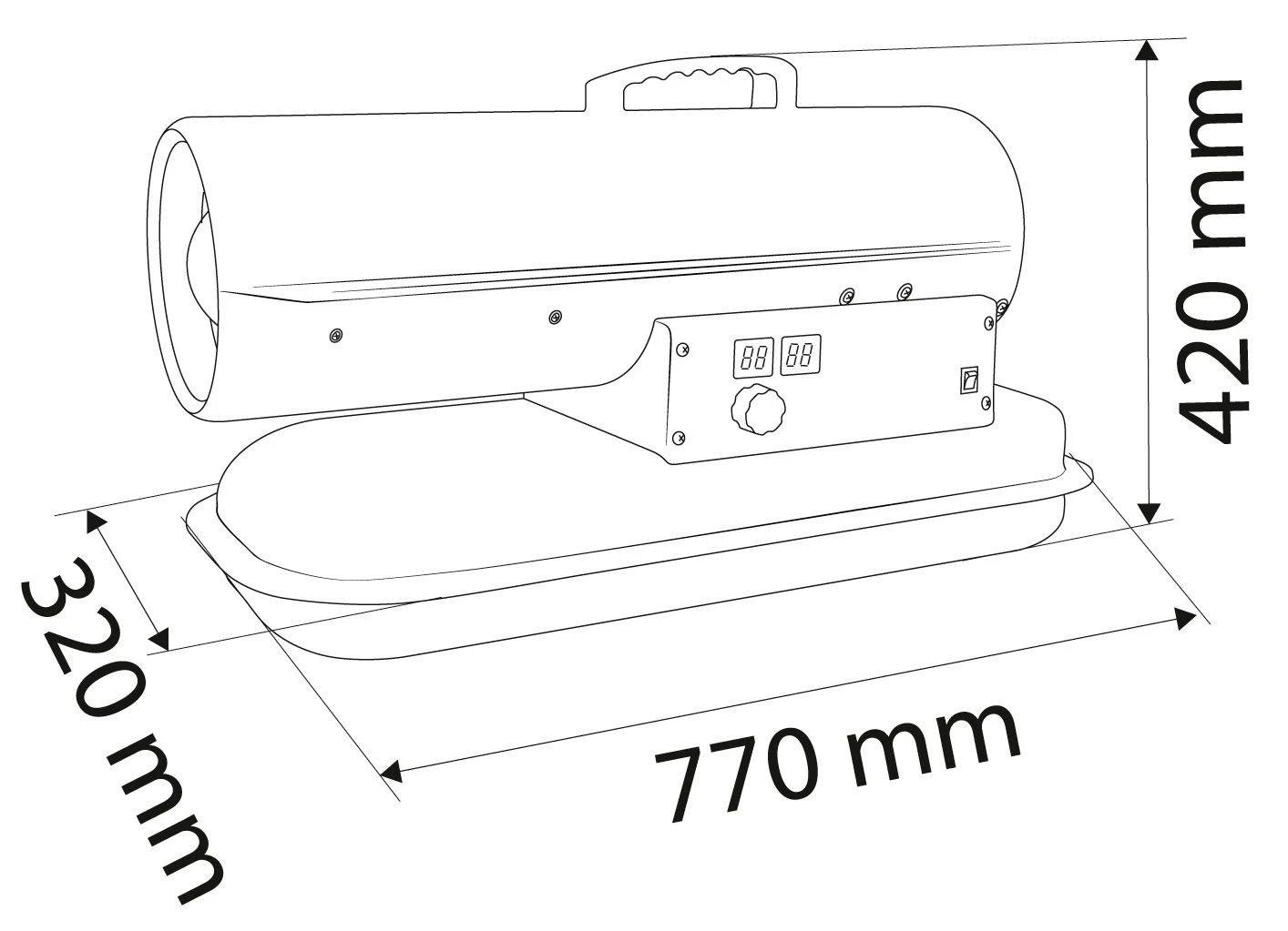 Dyzelinis šildytuvas NEO TOOLS 20KW 90-080